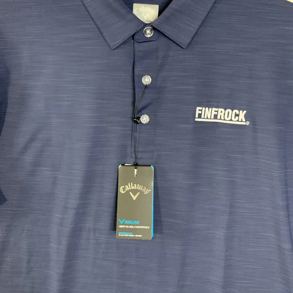 Callaway Golf Polo Shirt Men L Blue Collared Embroidered Logo Opti Dri Perform - Picture 8 of 10